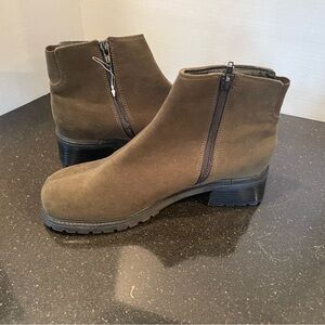 Women's Brown olive suede Ankle Boots